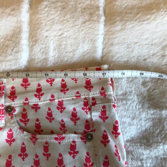 JCREW Matchstick Cropped Pants, tulip print, EUC. - Picture 5 of 7